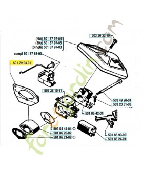 Plaque d'etancheite 501799401. Pièce de rechange Husqvarna