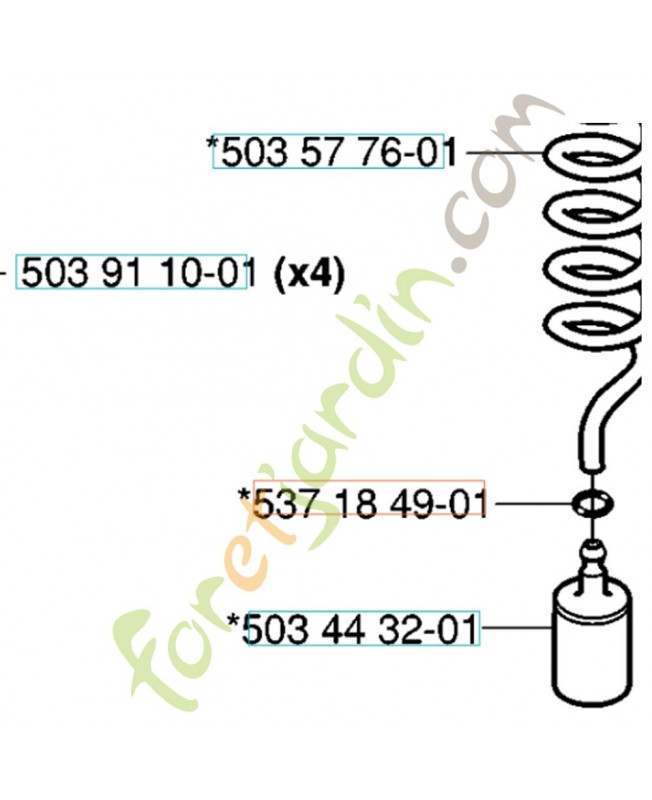 Anneau en o 537184901- Pièce de détachée Husqvarna