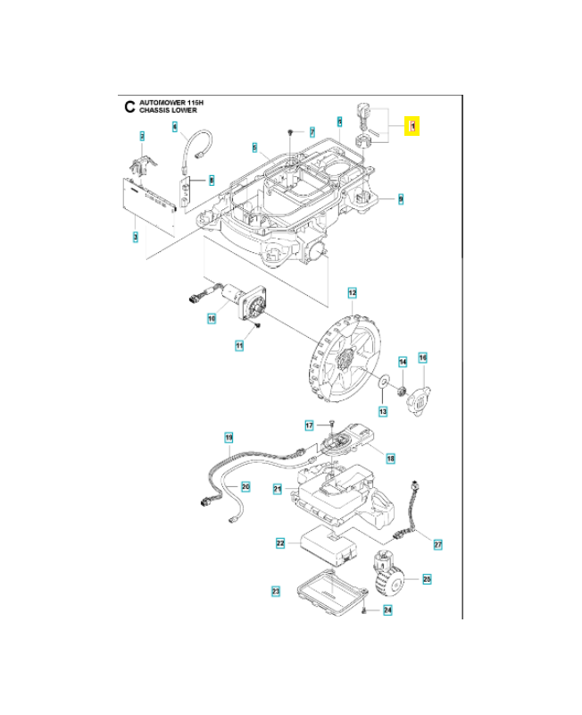 Assemblage de colonne 590770701 Pièce détachée Husqvarna