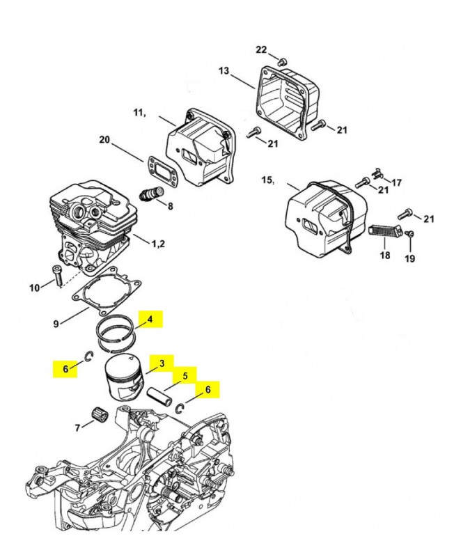 Piston 1140-030-2009 stihl