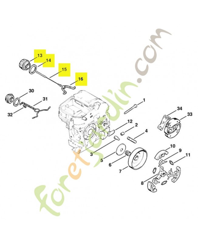 Bouchon réservoir complet 0000-350-0510. Pièce détachée Stihl / Vicking