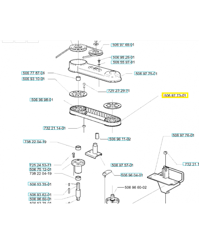 Courroie 589531501. Pièce de rechange Husqvarna