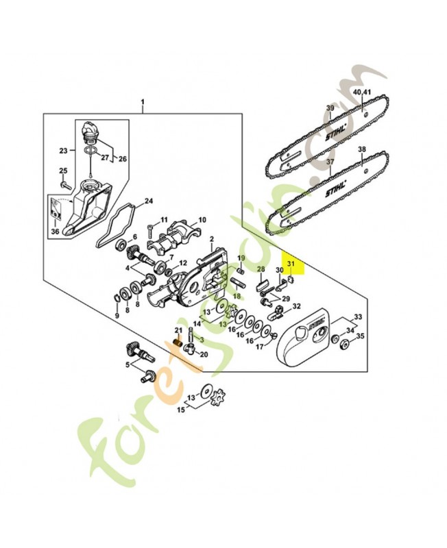 Pièce de pression 1123-664-1400. Pièce détachée Stihl / Vicking