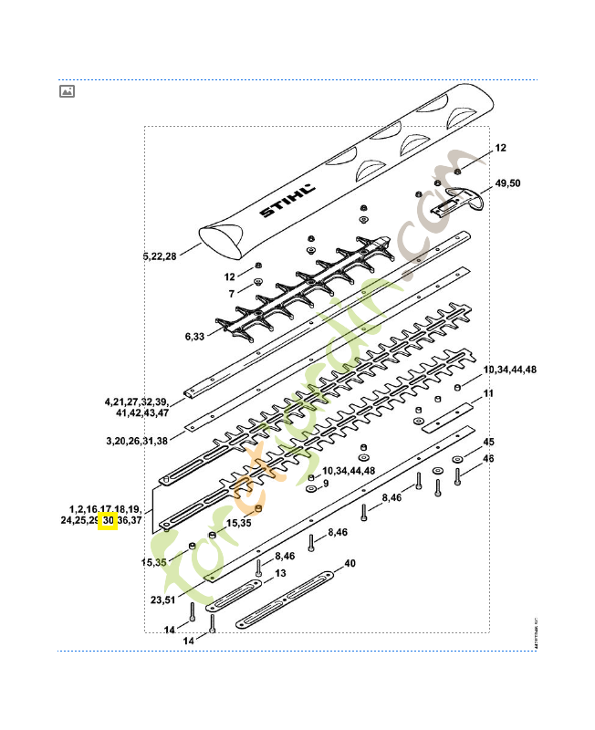 Jeu de 2 couteaux 600 mm / hs81r 4237-710-6053 Jeu de 2 couteaux 600 mm / hs81r 4237-710-6053