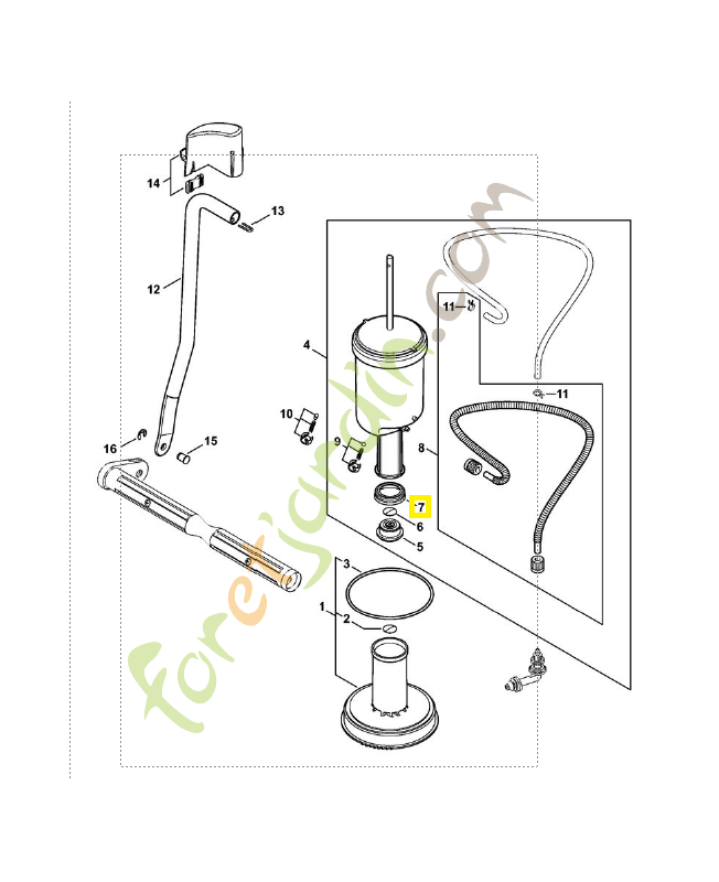 Cuir de piston 4255-679-0400. Pièce de rechange Sithl / Vicking