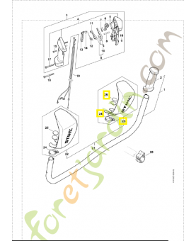 Protège-main 4147-790-9101. Pièce détachée Stihl / Vicking