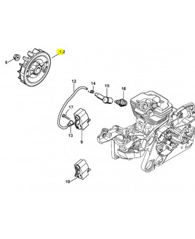 Volant magnetique stihl ref. 1140-400-1209