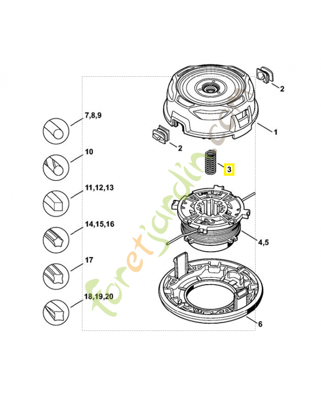 Ressort de pression 0000-997-3102. Pièce détachée Stihl / Vicking Ressort de pression 0000-997-3102. Pièce détachée Stihl / Vicking