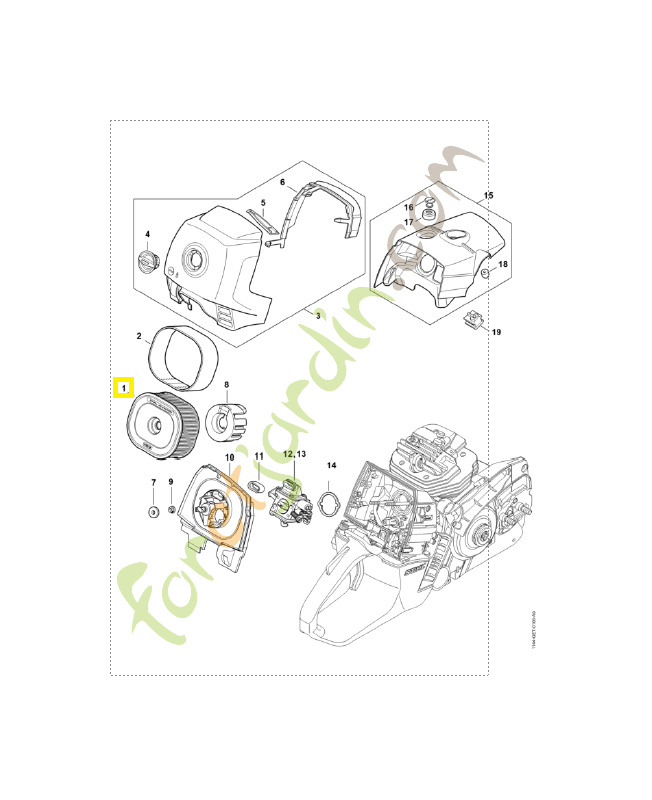 Filtre à air 1144-140-4402. Pièce détachée Stihl
