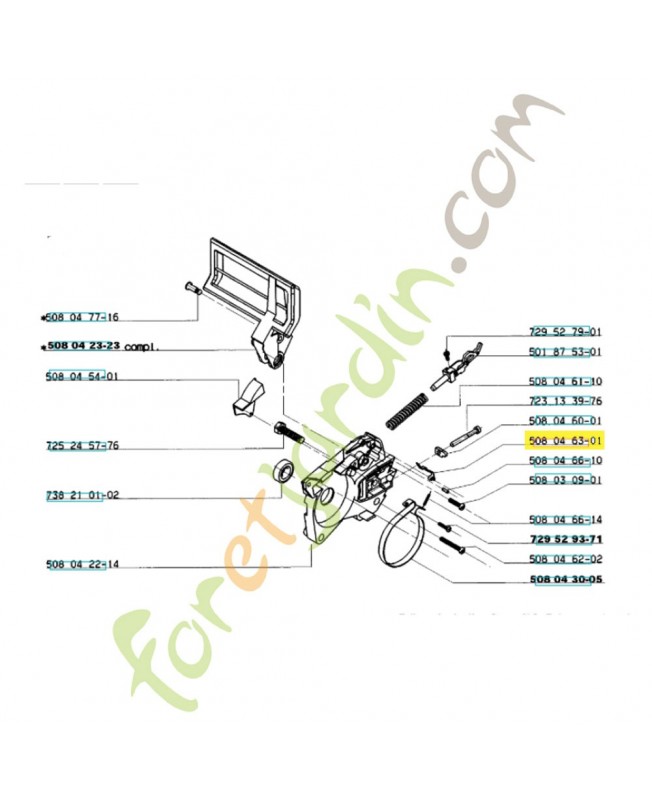 Ressort 508046301. Pièce de rechange Husqvarna Ressort 508046301. Pièce de rechange Husqvarna