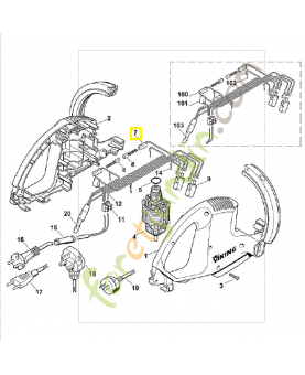Porte-balai droit 6010-600-2605. Pièce de rechange Sithl / Vicking