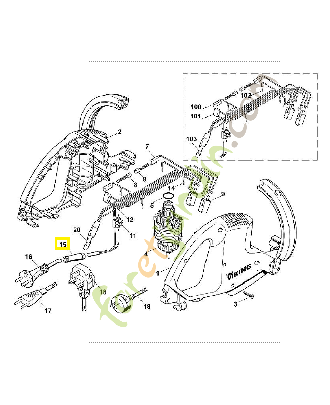 Protecteur câble 6010-431-2400. Pièce de rechange Sithl / Vicking