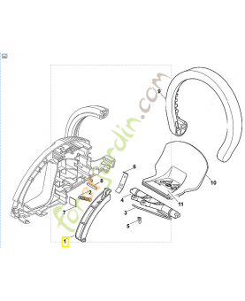 Levier commande 6010-792-8815. Pièce de rechange Sithl / Vicking