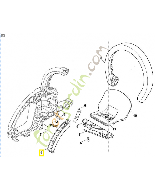 Levier commande 6010-792-8815. Pièce de rechange Sithl / Vicking