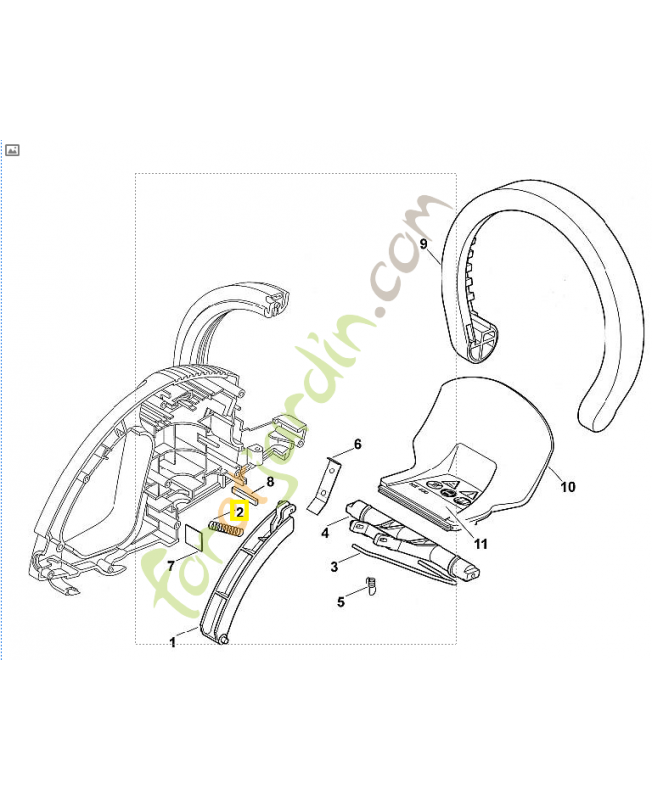 Ressort 6010-792-3415. Pièce de rechange Sithl / Vicking