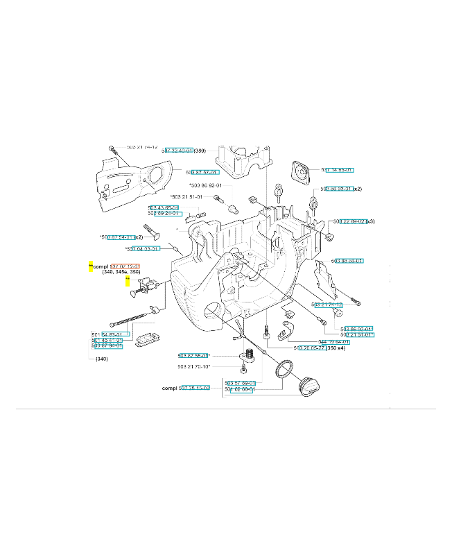 Tendeur 537071201. Pièce de rechange Husqvarna