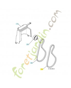 Courroie référence 532408007 remplace 532430783