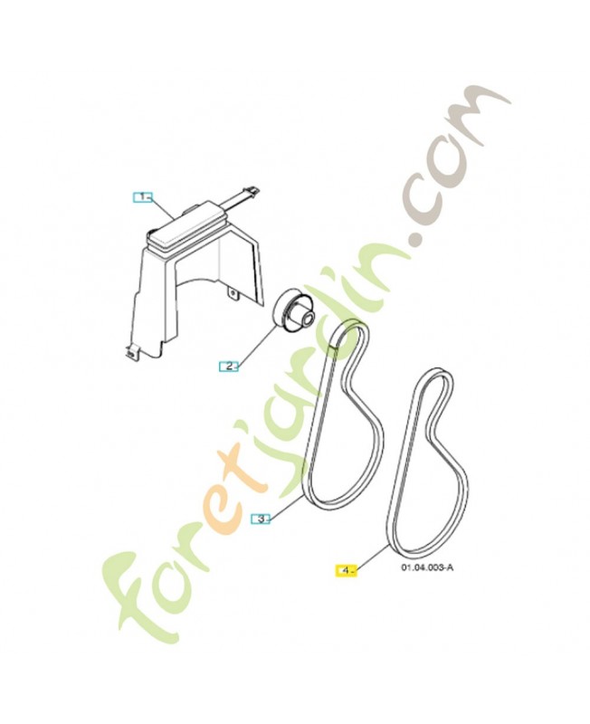 Courroie référence 532408007 remplace 532430783