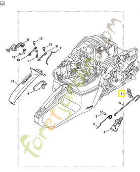 Levier 1142-182-2800. Pièce détachée Stihl / Vicking
