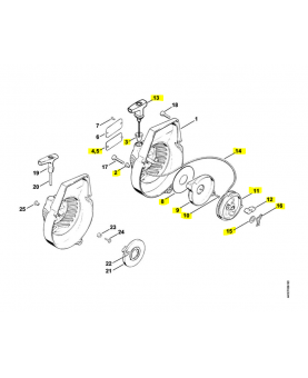 Carter vent.+ lanceur stihl ref. 4201-080-2102