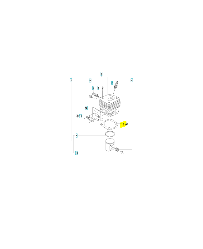 Joint de cylindre husqvarna ref. 503961501