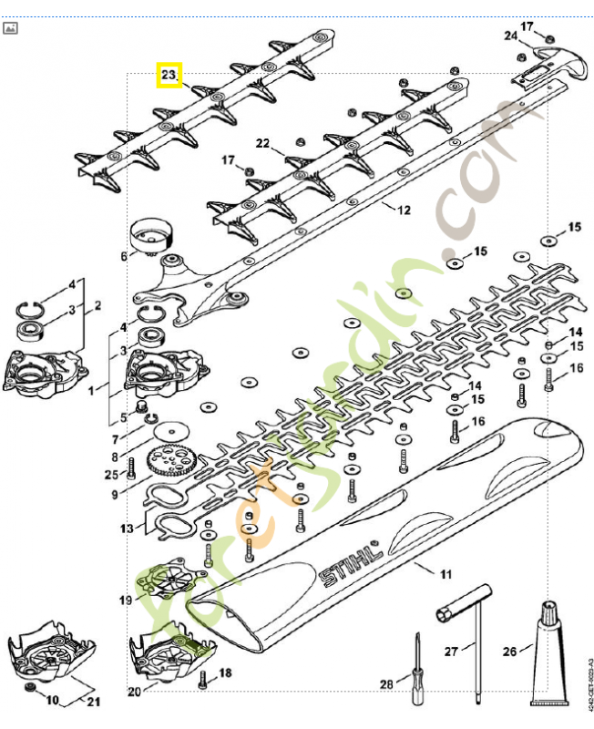 Protection contre coupures 4242-740-9500. Pièce de rechange Sithl / Vicking
