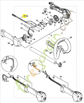 Câble de commande des gaz 4149-180-1105. Pièce détachée Stihl / Vicking