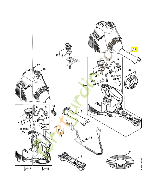 Capot moteur supérieur 4144-080-1610. Pièce de rechange Sithl / Vicking Capot moteur supérieur 4144-080-1610. Pièce de rechange Sithl / Vicking