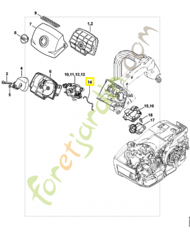 Tringle des gaz 1145-182-1504. Pièce de rechange Sithl / Vicking