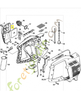 Filtre a air 4314-124-2800. Pièce de rechange Sithl / Vicking