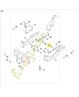 Ecrou a six pans m8 9220-260-8506. Pièce de rechange Sithl / Vicking