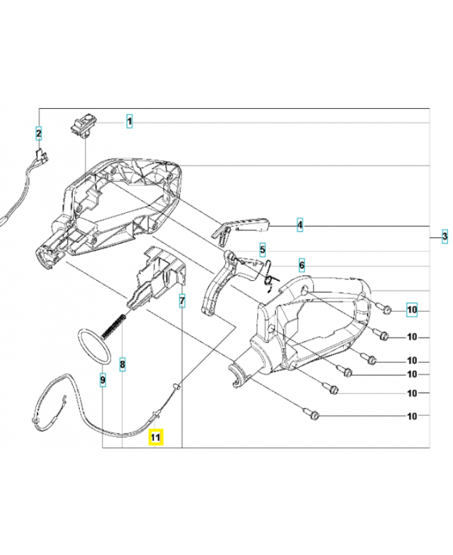 CÂBLE 575572101. Pièce de rechange Husqvarna