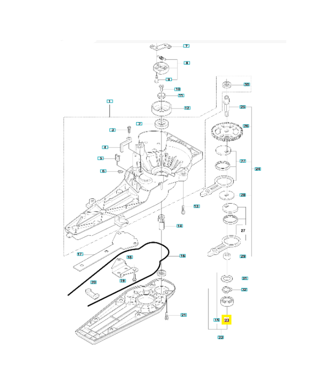 Roulement 738218800. Pièce de rechange Husqvarna