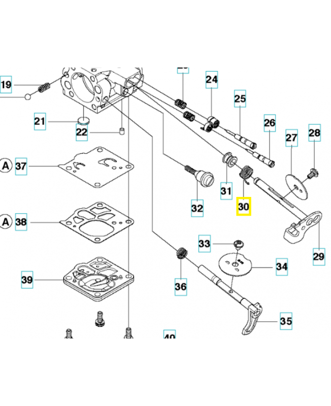 Ressort 576138201 . Pièce de rechange Husqvarna