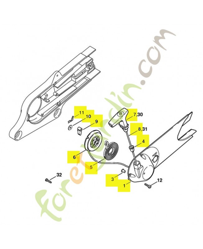 Couvercle lanceur complet Couvercle lanceur complet