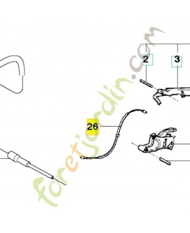 Cable 503717602. Pièce de rechange Husqvarna