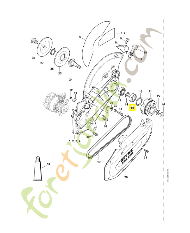 Roulement a bille 9503-003-6462. Pièce de rechange Sithl