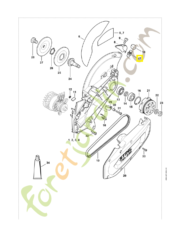 Mécanisme d'arrêt de broche 4864-690-0501. Pièce de rechange Sithl / Vicking