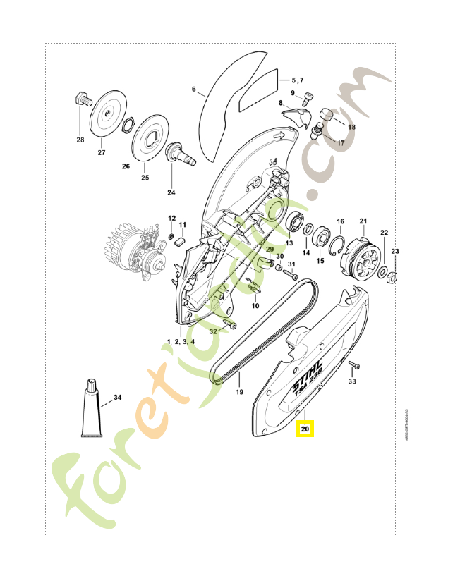 Couvercle 4864-700-8900. Pièce de rechange Sithl / Vicking