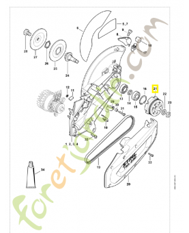 Poulie a courroie 4864-764-8500. Pièce de rechange Sithl / Vicking