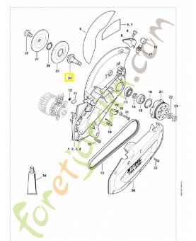 Arbre 4864-704-0500. Pièce de rechange Sithl / Vicking