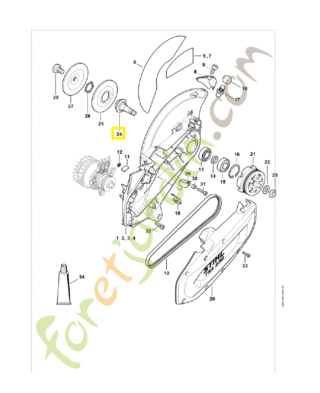 Arbre 4864-704-0500. Pièce de rechange Sithl / Vicking