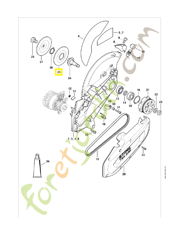 Rondelle de pression 4864-708-3000. Pièce de rechange Sithl / Vicking