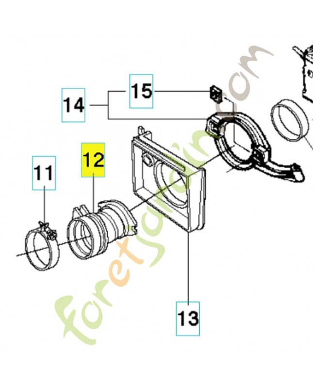  Tuyau d'aspiration 503969701. Pièce de rechange Husqvarna
