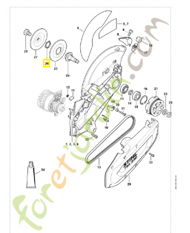 Circlip 22 x 1,2 9450-721-2442. Pièce de rechange Sithl / Vicking