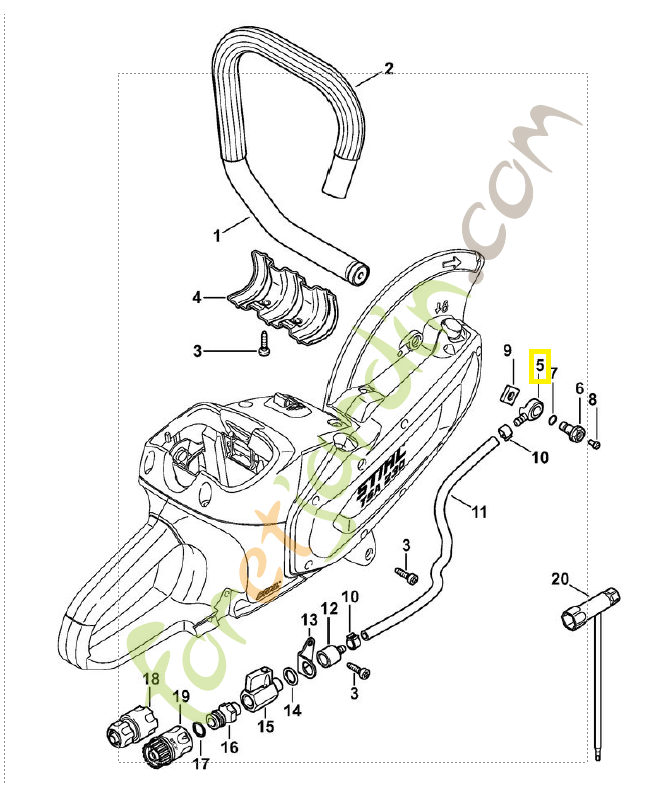 Raccord 4238-677-8202. Pièce de rechange Sithl / Vicking