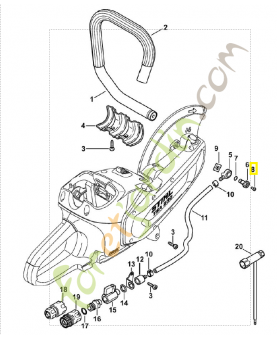 Vis cylindrique m4x8 9041-216-0630. Pièce détachée Stihl / Vicking