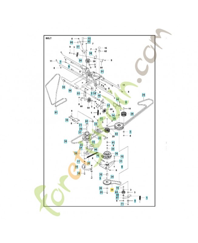 courroie 589974001. Pièce détachée Husqvarna