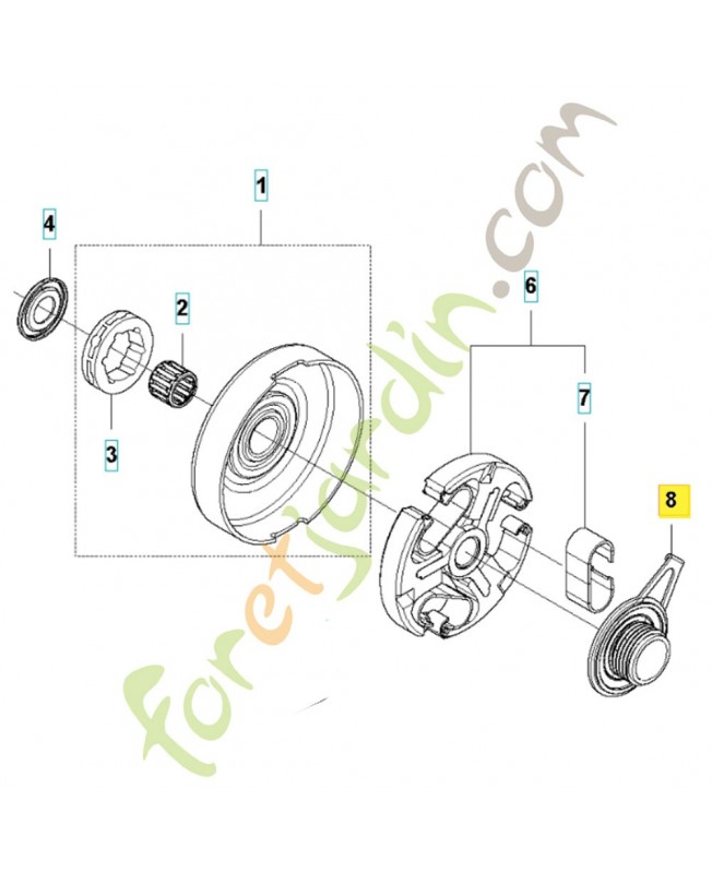 Pignon de pompe 582270108. Pièce détachée Husqvarna