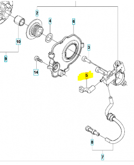Tuyau de pression d'huile